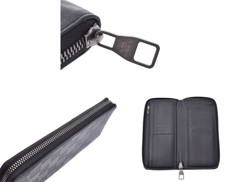 ルイヴィトン ダミエアンフィニ ジッピーウォレットヴェルティカル 黒
