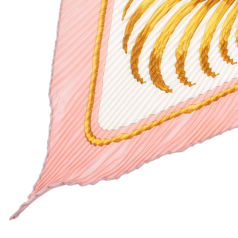 エルメスプリーツスカーフ 虎柄 ライトピンク レディース スカーフ