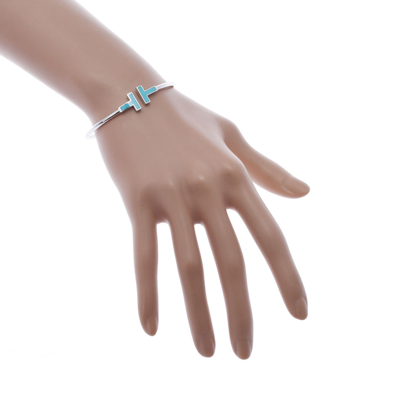 ティファニーTワイヤー ブレスレット ターコイズ Mサイズ レディース