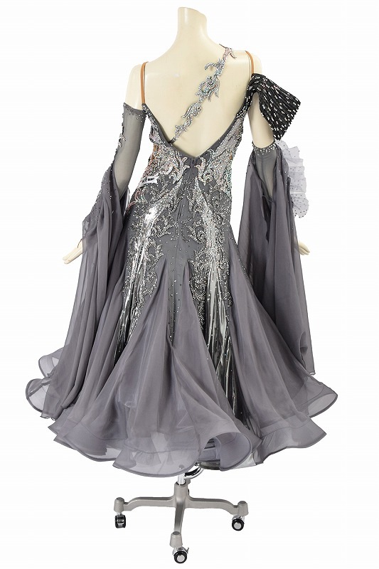 スタンダードドレス WS0655D ヘマタイト/シルバー S 社交ダンス モダン