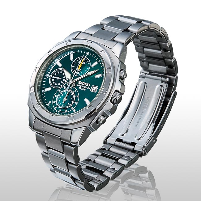 SEIKO セイコー クロノグラフ グリーン文字盤 （海外モデル） 【通常