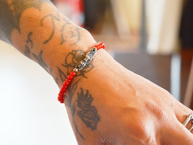 MAD CULT/マッドカルト】「Brat White Hearts Bracelet/ブラット