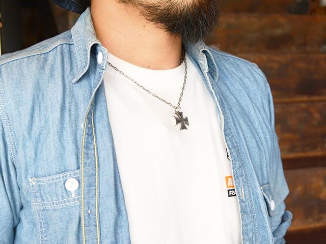 全2種【RED TAiL/レッドテイル】「Small Cross×Necklace Chain