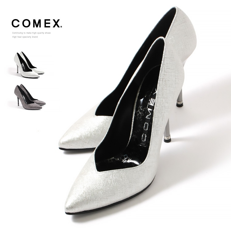 アウトレット】COMEX パンプス ハイヒール アーモンドトゥ 日本製 本革