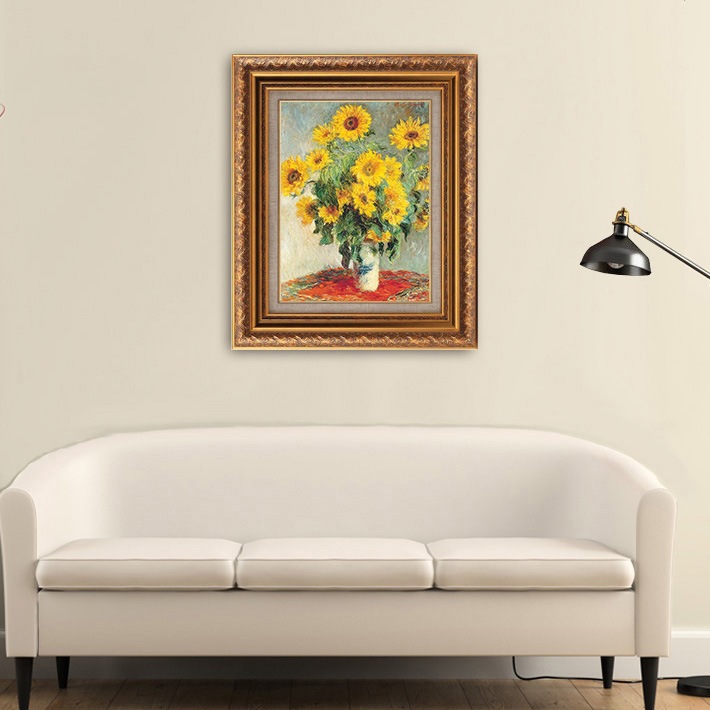 ひまわり 【10号】 クロード・モネ 【 額縁が選べる 額入り 複製画