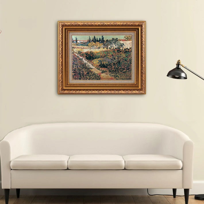 花咲く庭と小道 【15号】 フィンセント・ファン・ゴッホ 【 額縁が