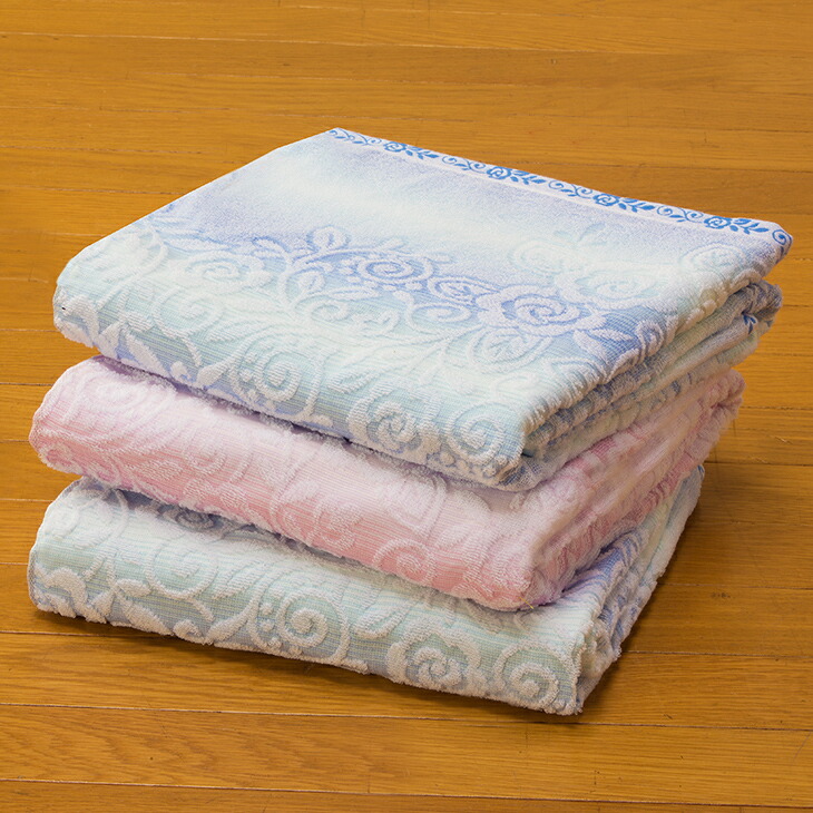 今治産ジャカード織バスタオル2色3枚組｜ファミリー・ライフ公式通販