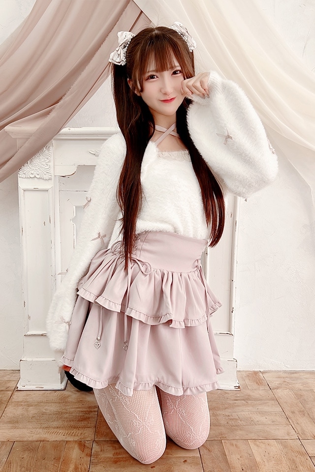 MA*RS】チビリボンケープ風ニット - ピンク size-F | 地雷系・量産型の