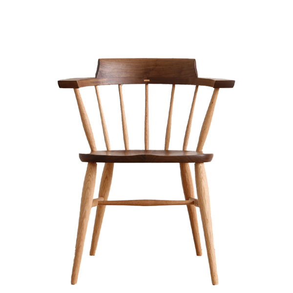キャプテンチェア/ダイニングチェア ウォールナット+オーク オイル塗装