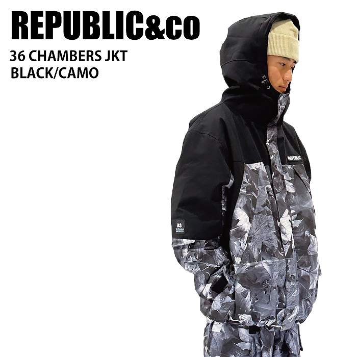 REPUBLIC&CO リパブリック 36 CHAMBERS JACKET Black / Camo 24-25