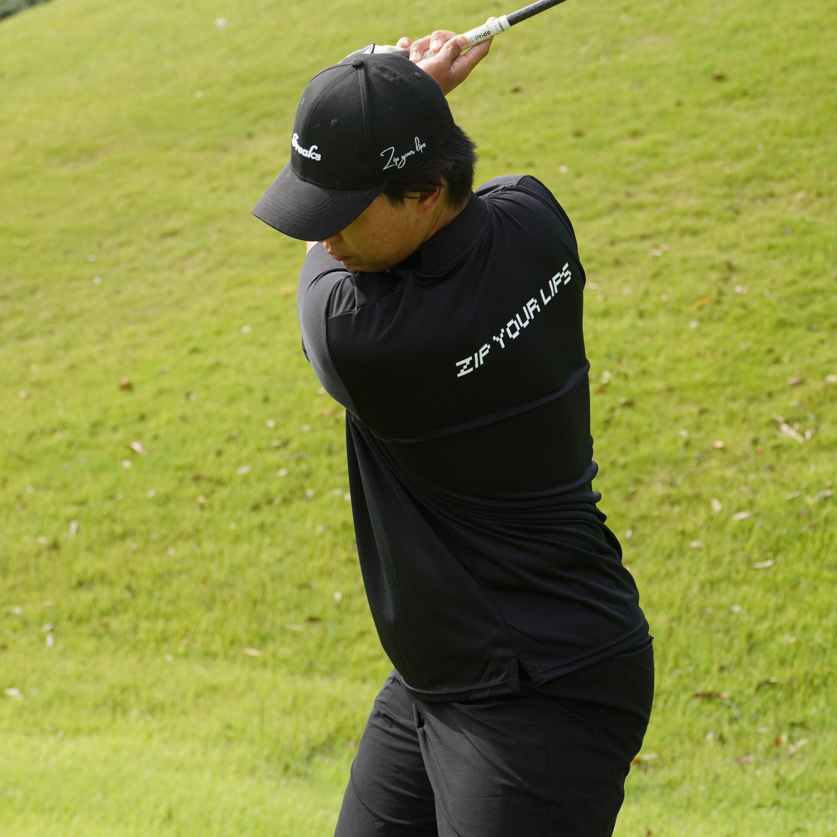 ゴルフフリークス】8bit logo mock neck shirts(8ビットロゴモック