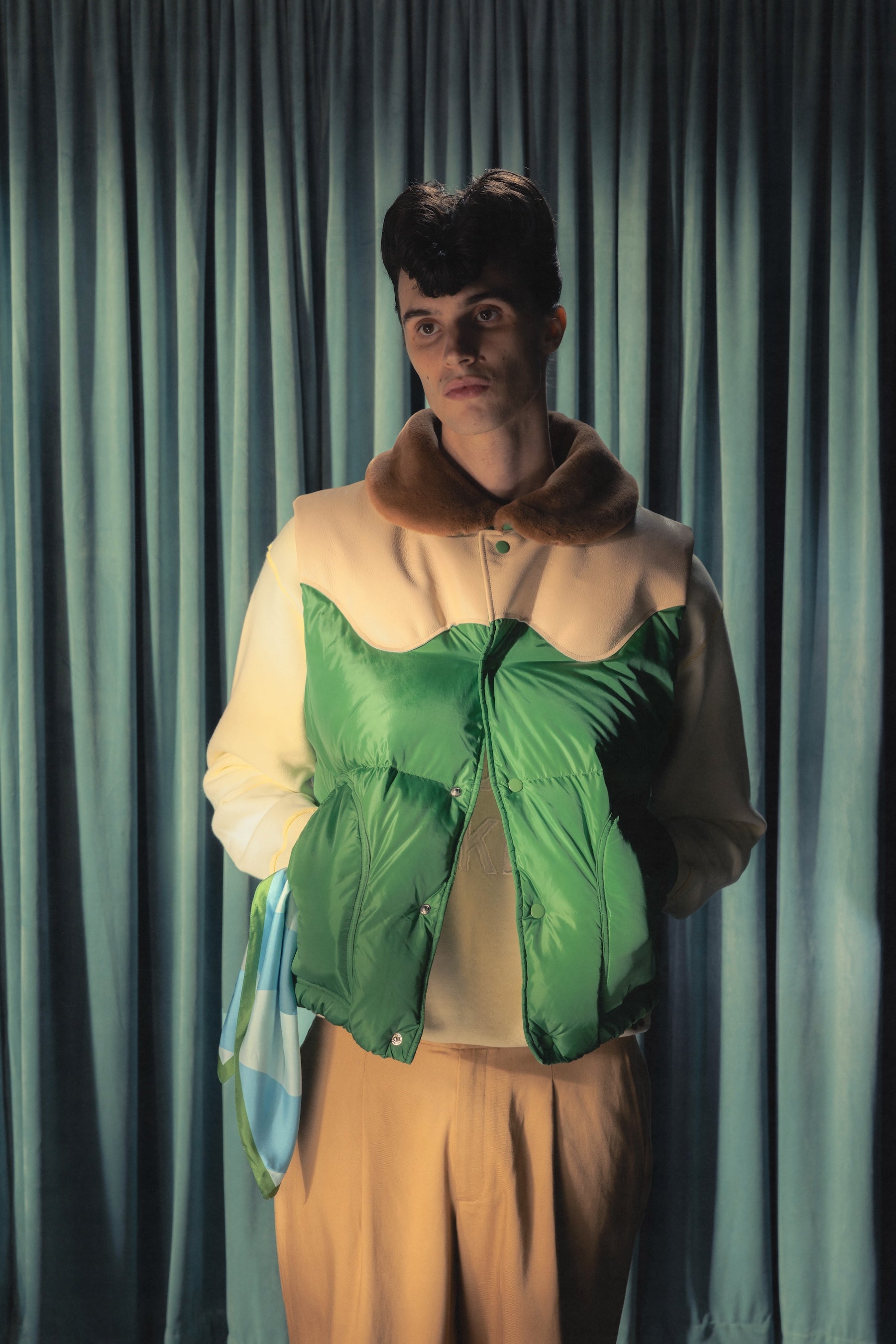 Wavy Stripe Silk Scarf Blue – GOLF le FLEUR*