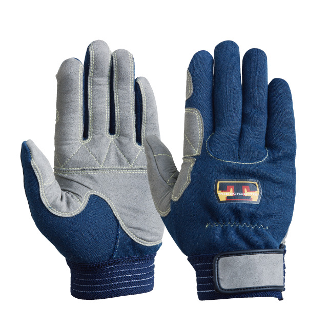 トンボレスキュー 耐切創手袋 アラミド繊維 手首ゴム ネイビー