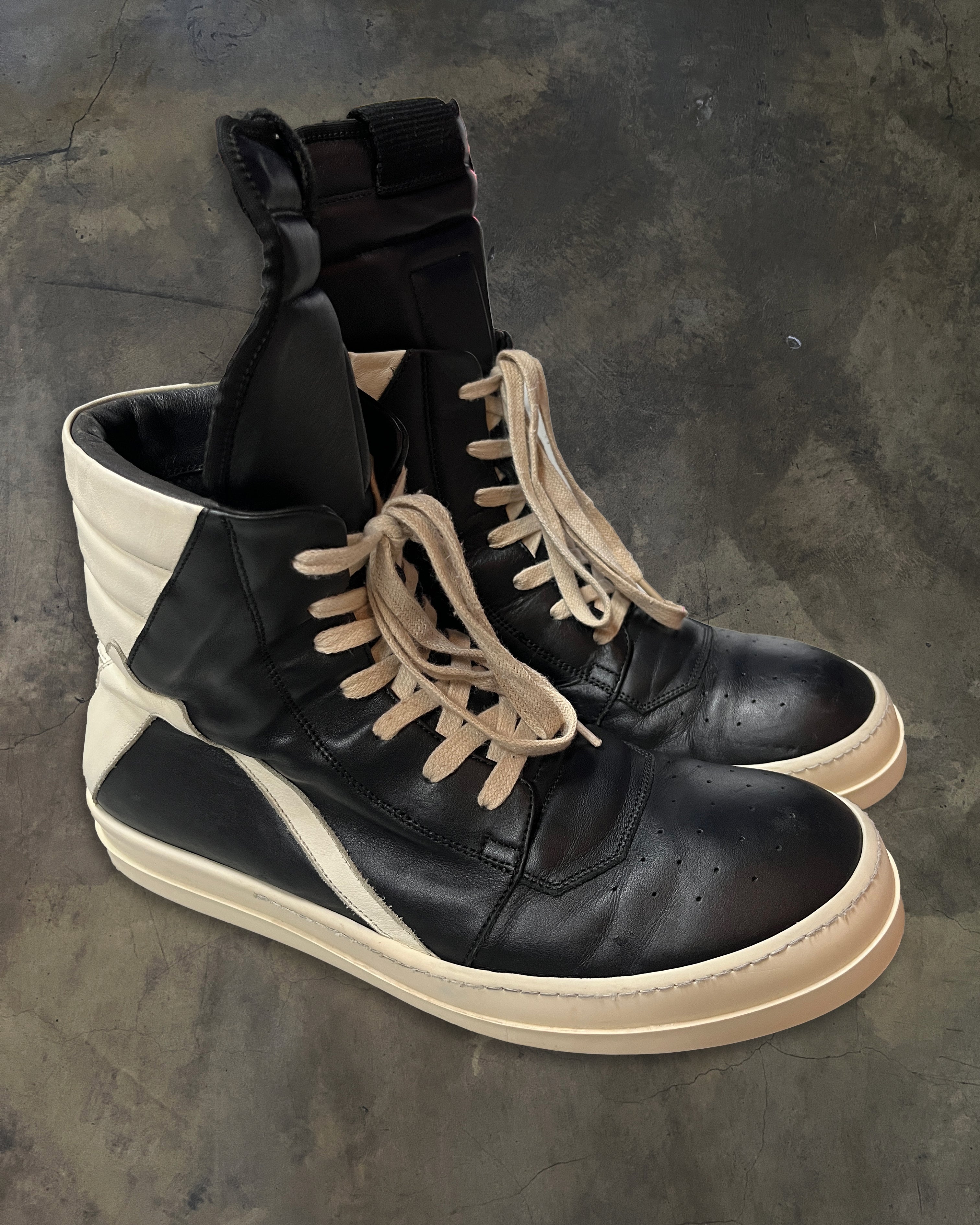 RICK OWENS HIGH TONGUE GEOBASKET 44 – glam archive