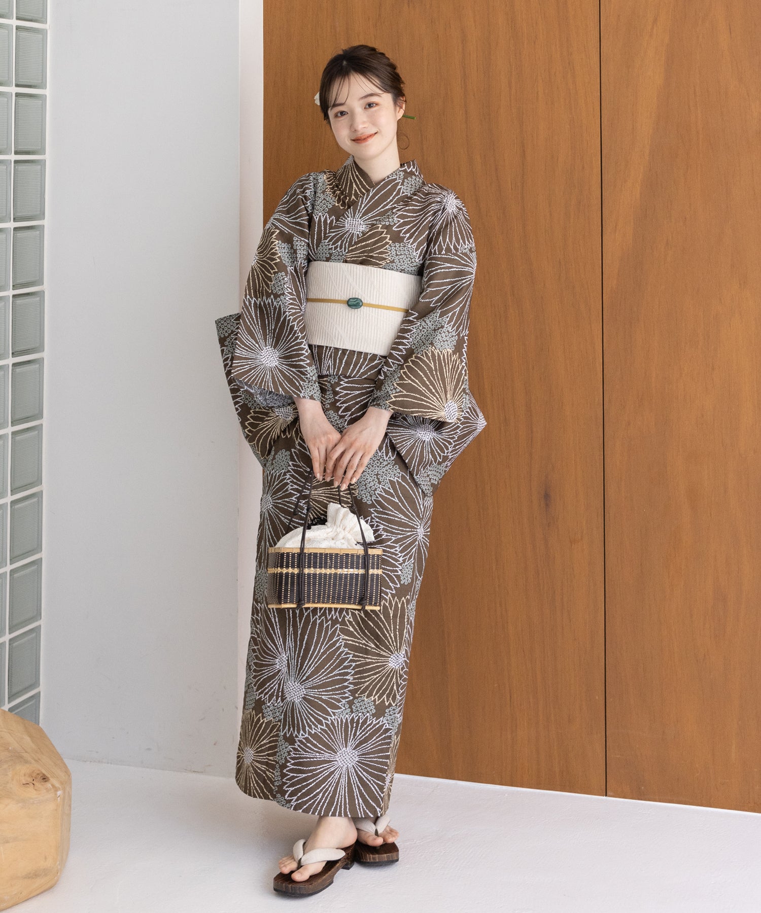 こだわり浴衣 5点セット (浴衣/帯/下駄/腰紐/着付け冊子) 浴衣