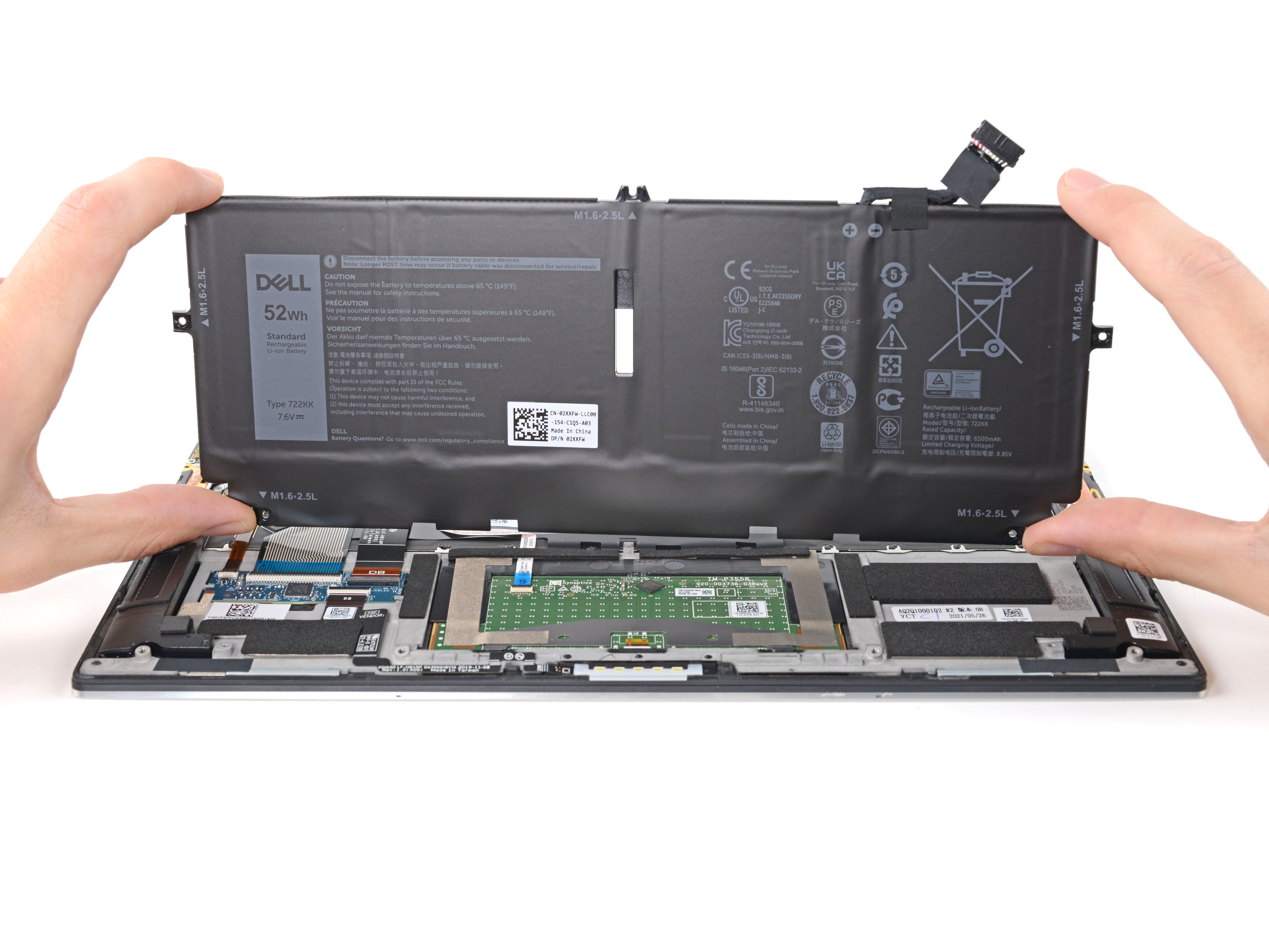 Dell XPS 13インチ 9310 バッテリーの交換 - iFixit 修理ガイド