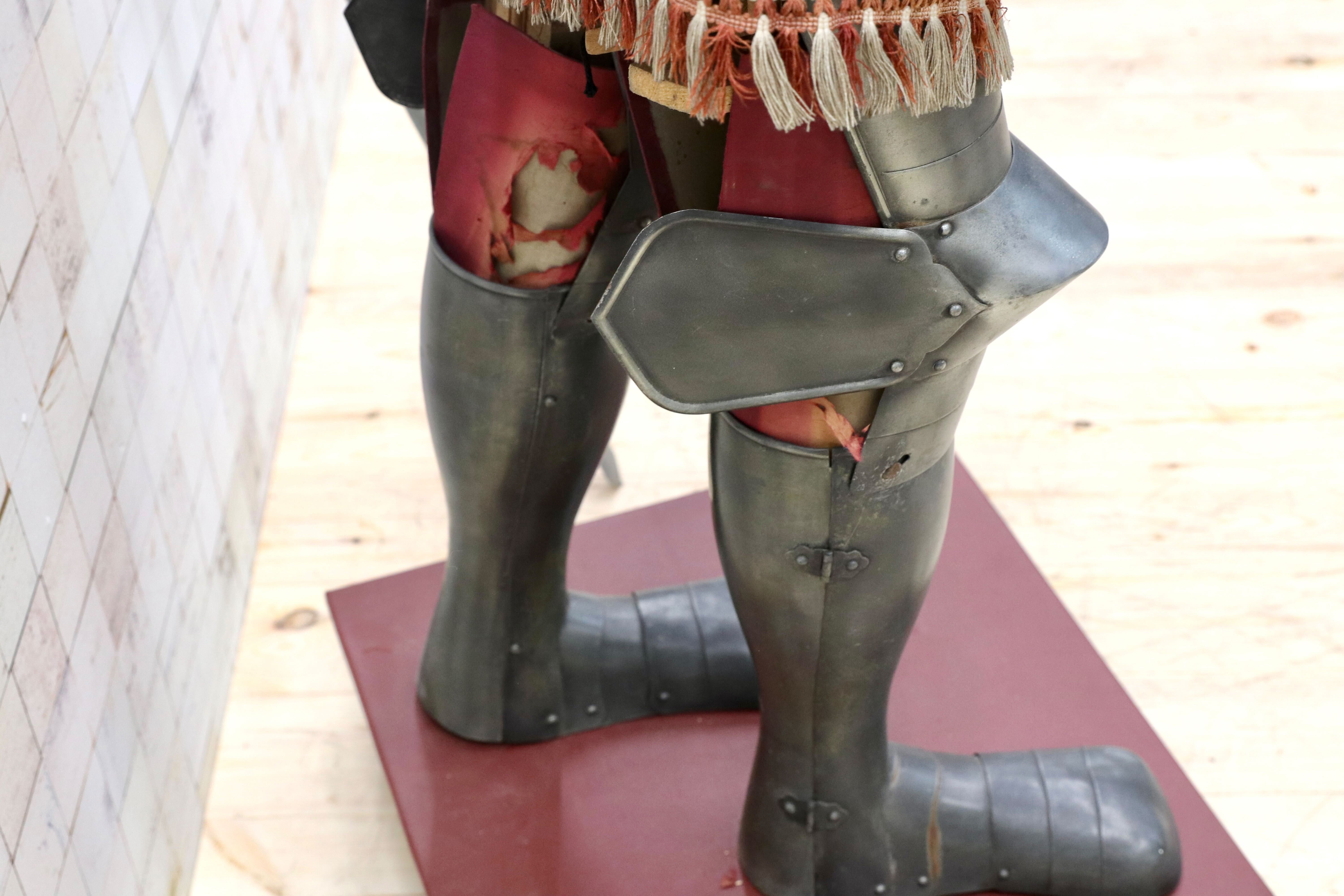 GMFH356○フランス製 アンティーク 甲冑 置物 オブジェ 西洋 1950年代