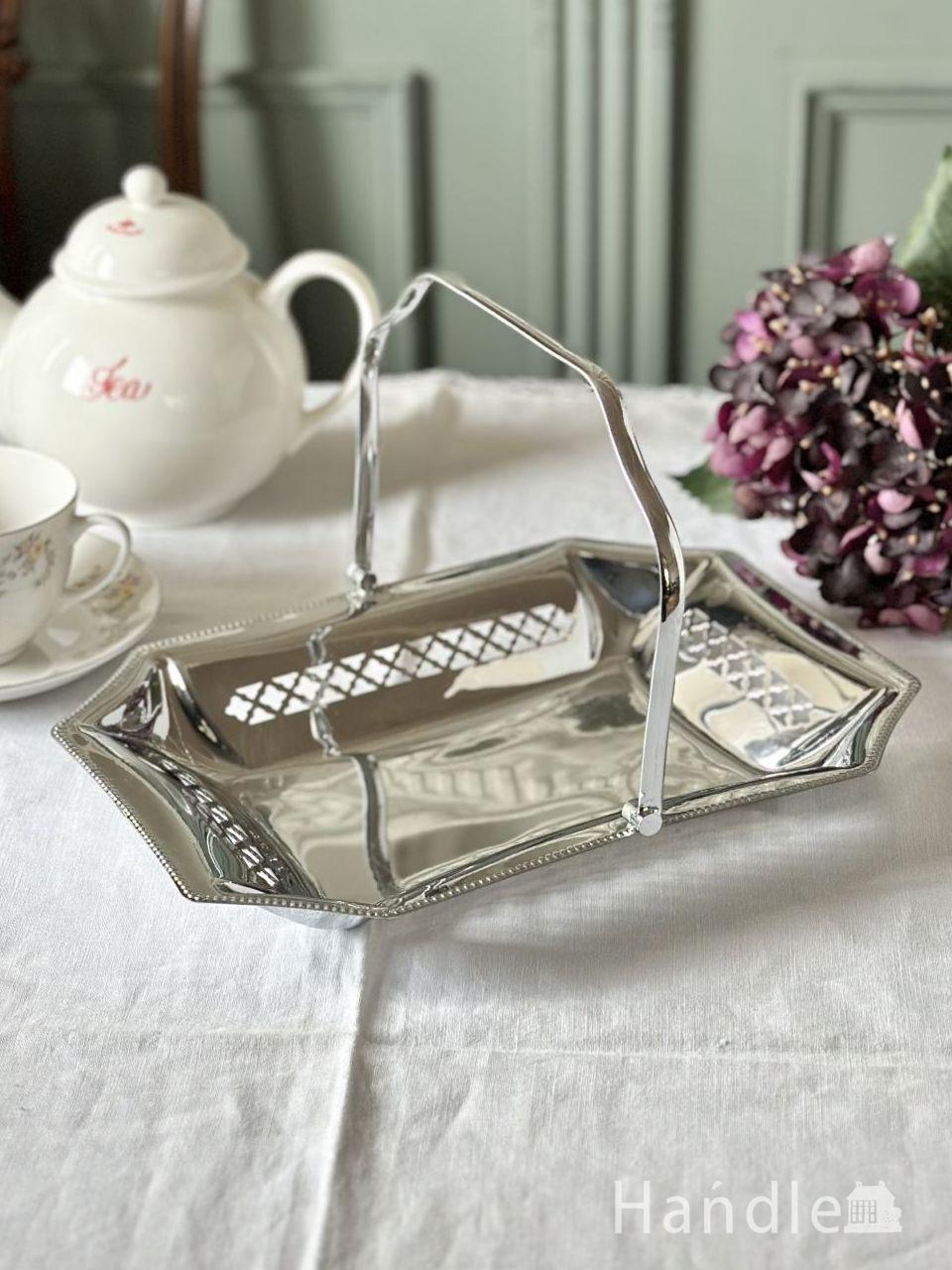 イギリスで見つけたキレイなアンティーク バスケット(k-1675-z