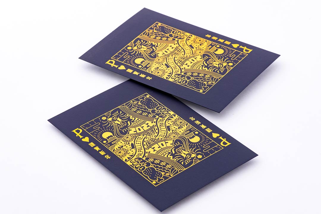 箔押し印刷で作るポストカードの制作事例w-16161 | 高級名刺・箔押し
