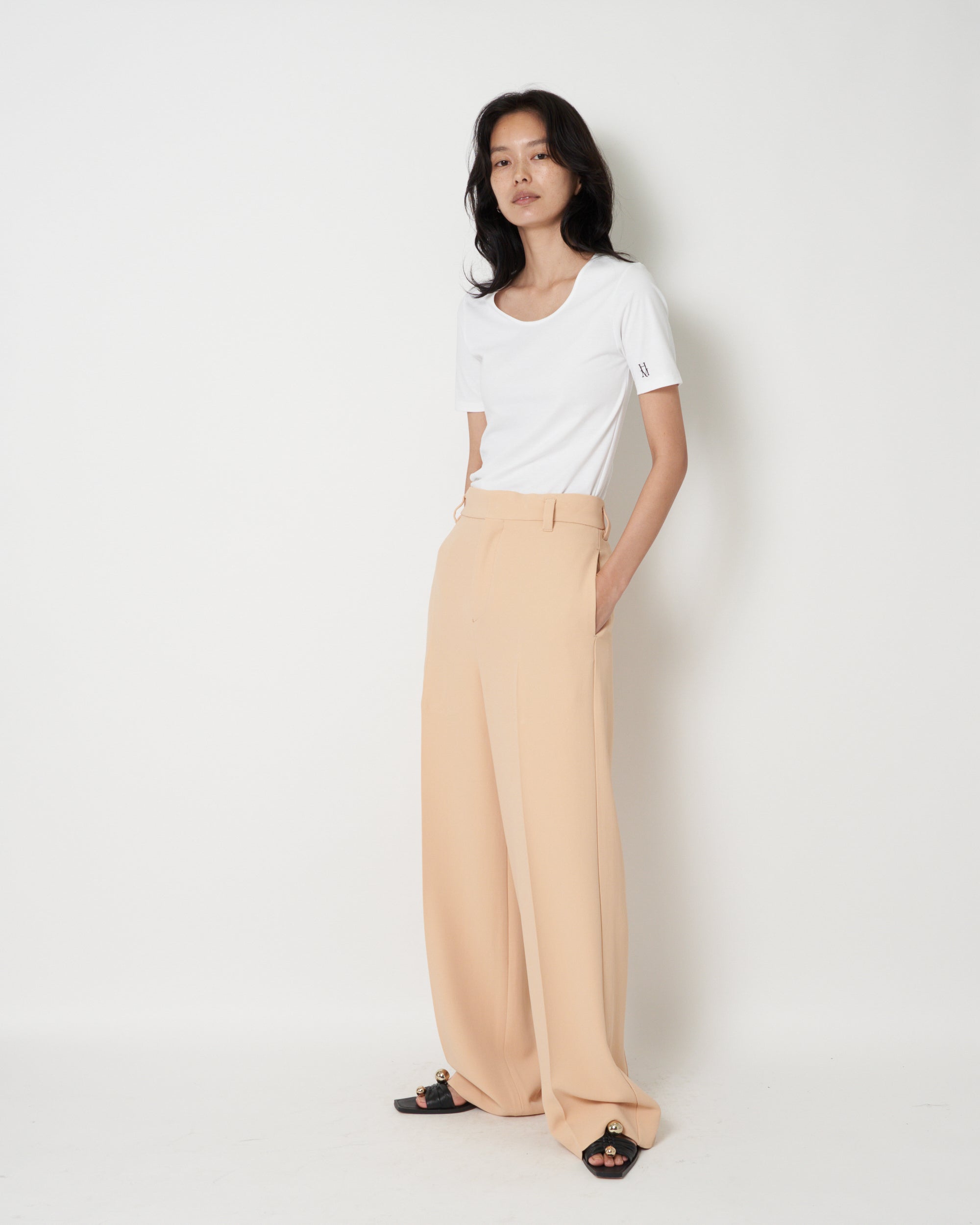 JAVELIN - WIDE SILHOUETTE VISCOSE CADY TROUSERS – HARUNOBUMURATA