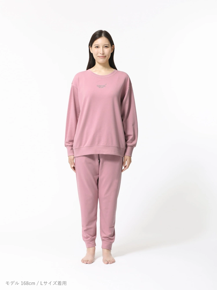 ピンク 【テンシャル】BAKUNE RECOVERY WEAR Sweat Shirt Womens