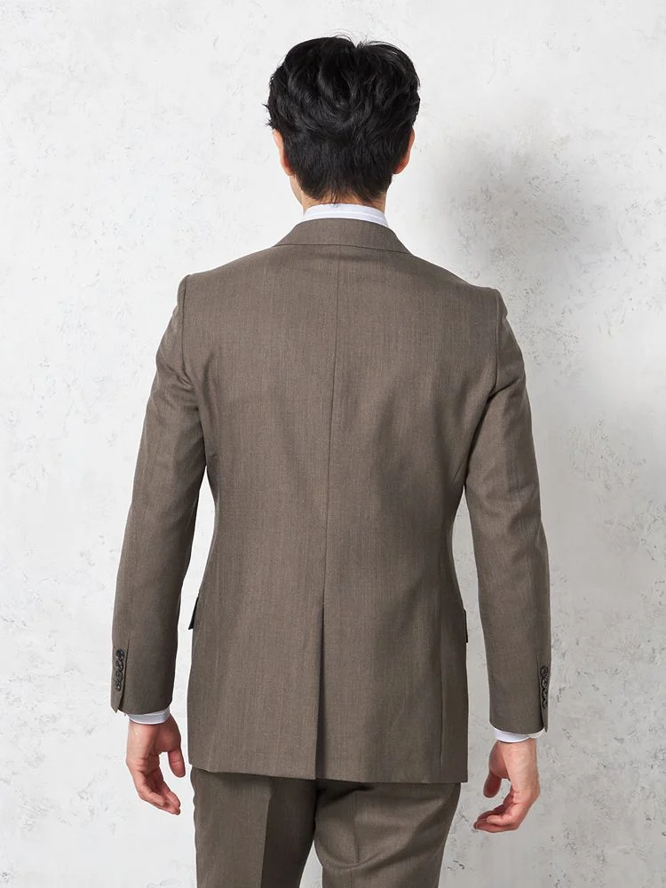 ウール100%】スーツ 2つボタン 尾州素材使用 無地 STOVEL&MASON 春夏