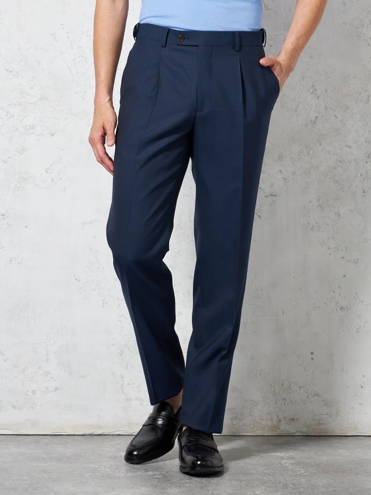 ウール100％】パンツ ワンタック イタリア マルラーネ社製生地