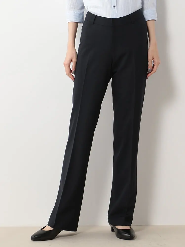 ウォッシャブル】レディスストレートパンツ ストレッチ S＆M