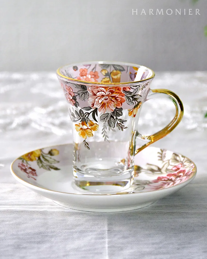 カメリアガラスカップ＆ソーサー｜輸入食器・雑貨の通販 | 輸入雑貨の