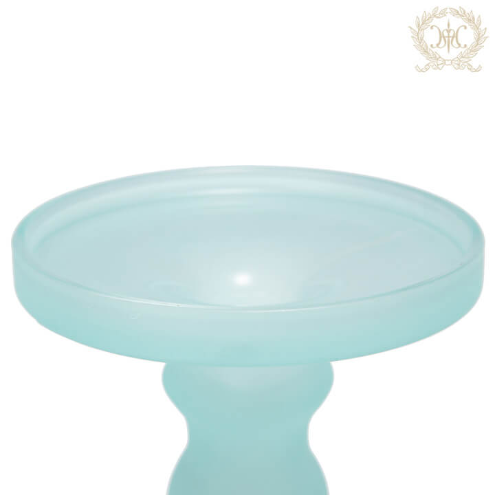 フロストガラスキャンドルホルダー/ブルー大小2個セット｜クリスマス