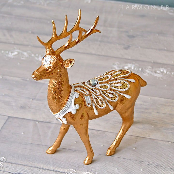 エンブロイダリートナカイオブジェ/ホワイト｜クリスマス雑貨の通販