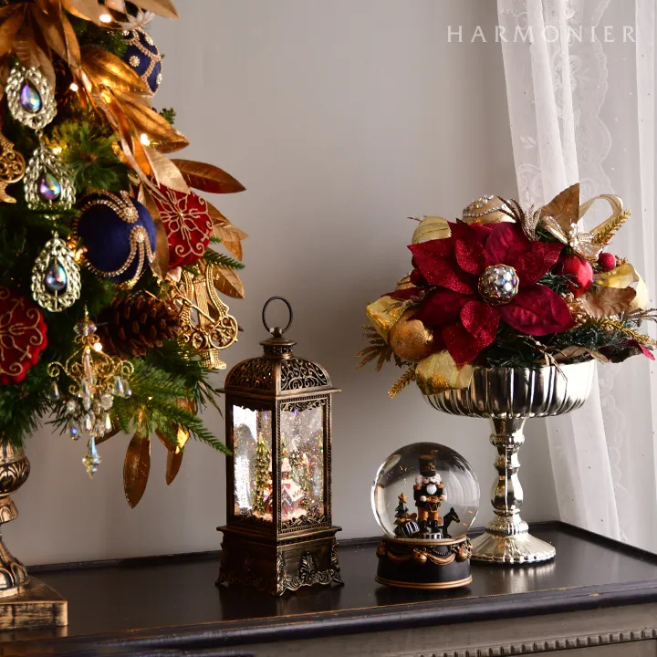 リキッドLEDスクエアランタン/チャーチ※電池/USB仕様｜クリスマス雑貨