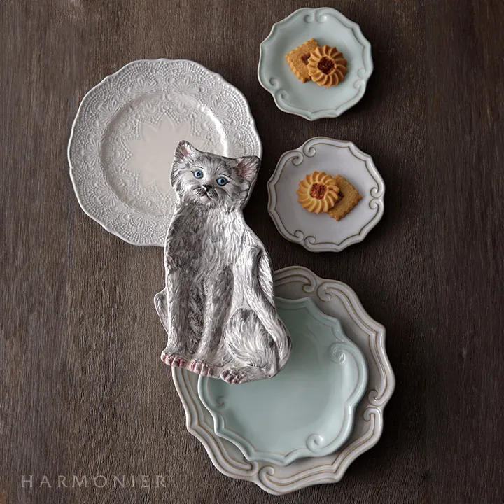 クリームレースプレート20cm/イタリア製｜輸入食器・雑貨の通販