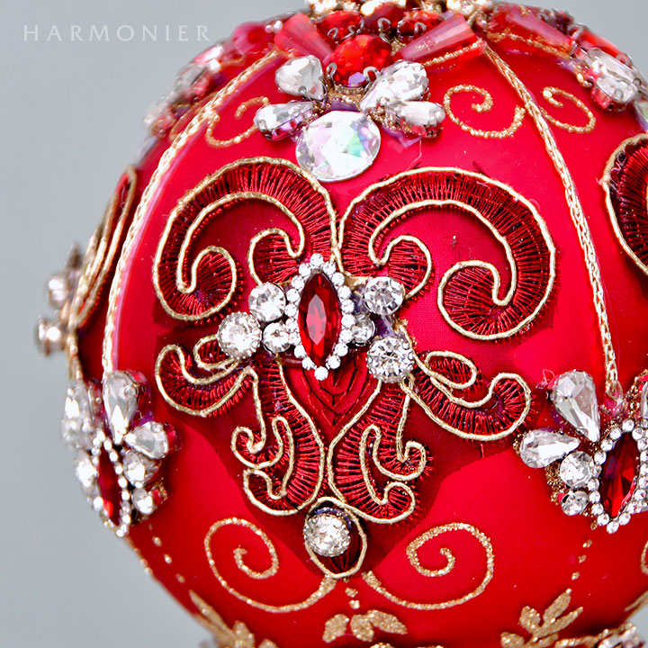 MRジュエルガラスオーナメント/ボール/レッド｜輸入雑貨の通販 | 輸入