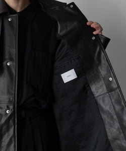stein / シュタイン】LEATHER HALF COAT - BLACK | 公式通販サイト
