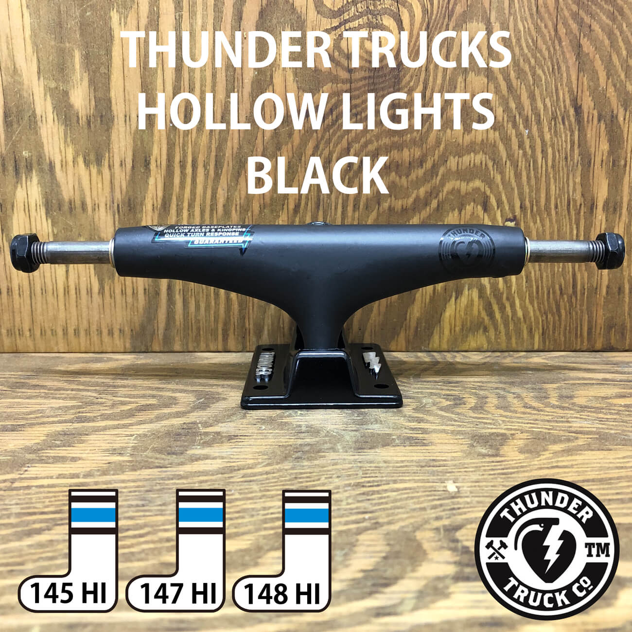 THUNDER HOLLOW LIGHTS BLACK 145HI-148HI | 東京のスケートボード