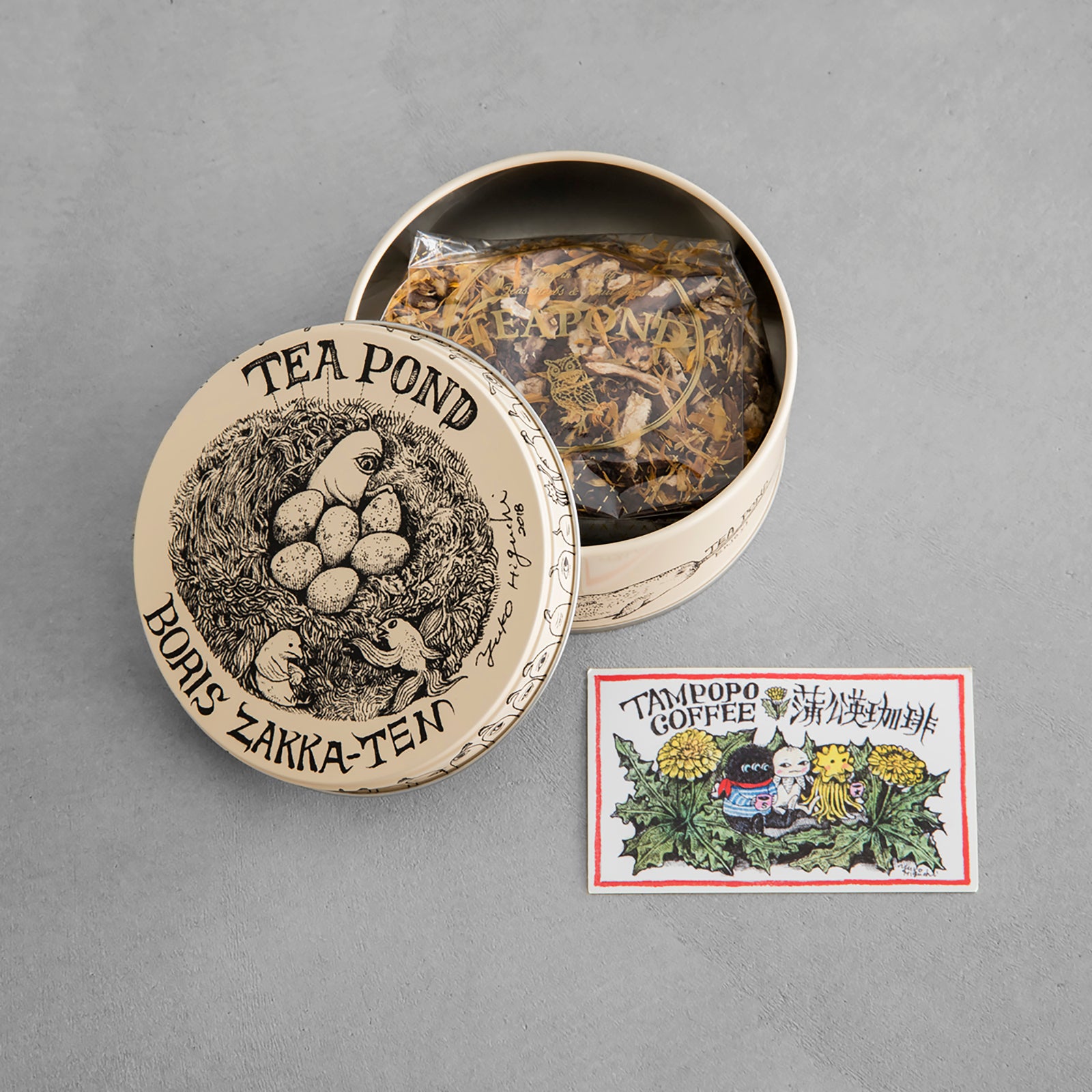 紅茶缶 ひとつめちゃん（たまご） （茶葉：タンポポコーヒー
