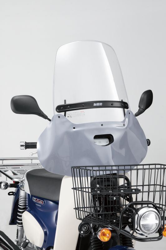 旭精器 ウインドシールド(タレ付仕様)(スーパーカブ110プロ)(クリアー