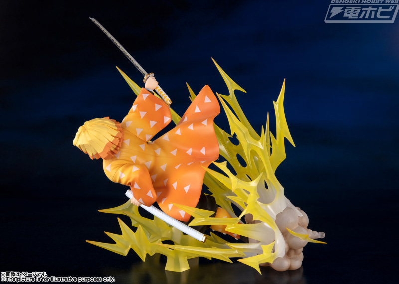 鬼滅の刃』我妻善逸が雷の呼吸のエフェクトとともにフィギュア化！四方