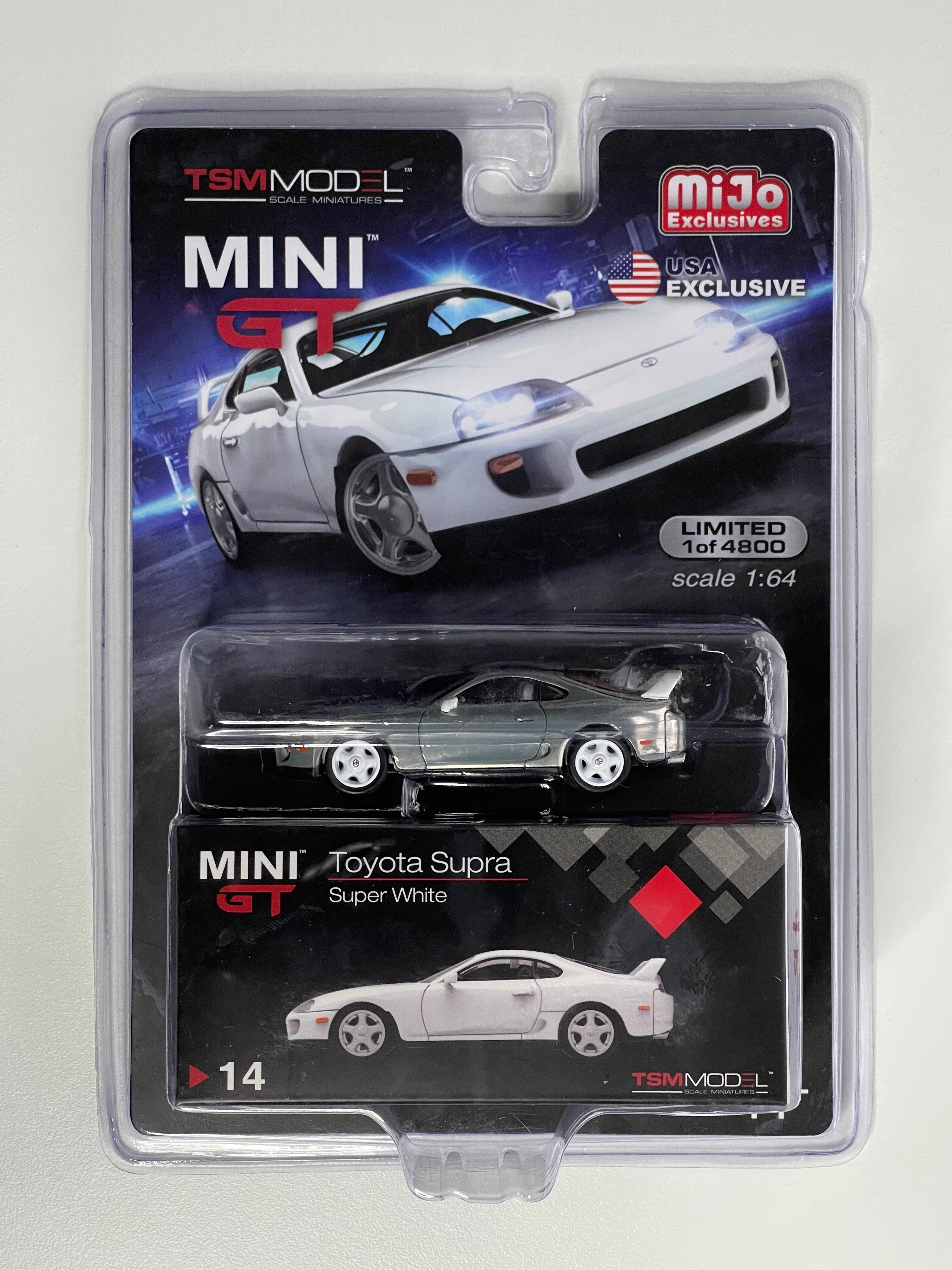 MiniGT 14 Toyota Supra (JZA80) Super White CHASE – Hobby Cars