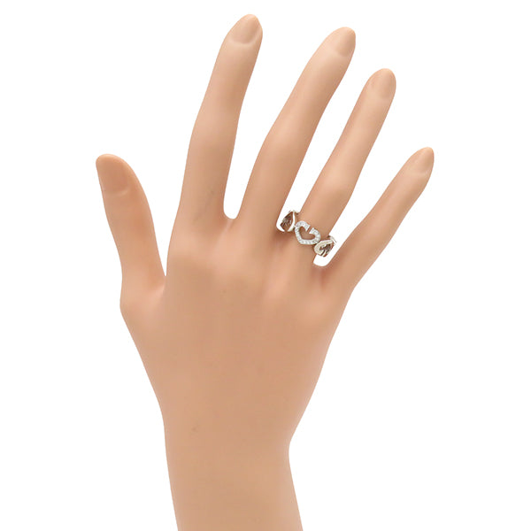 カルティエ Cartier Cハート ダイヤ ホワイトゴールド ＃48(JP8