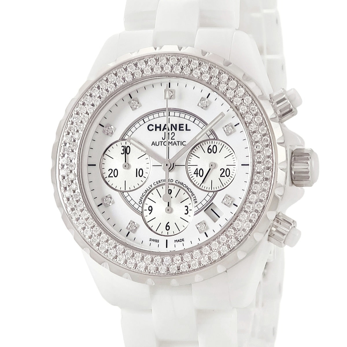 シャネル CHANEL J12 クロノグラフ 41mm H2009 自動巻き メンズ ダイヤ