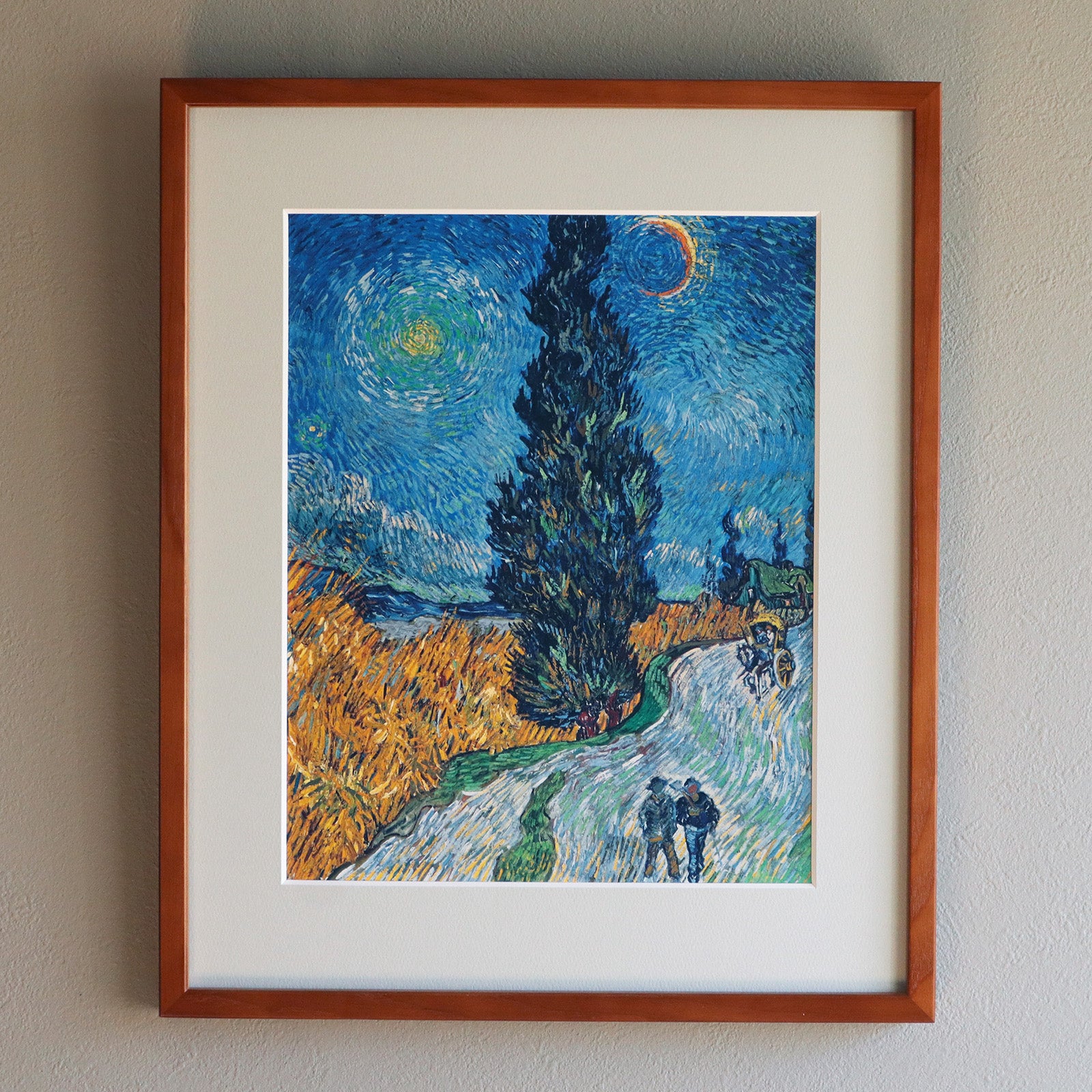 フィンセント・ファン・ゴッホ 「糸杉と星の見える道（夜の