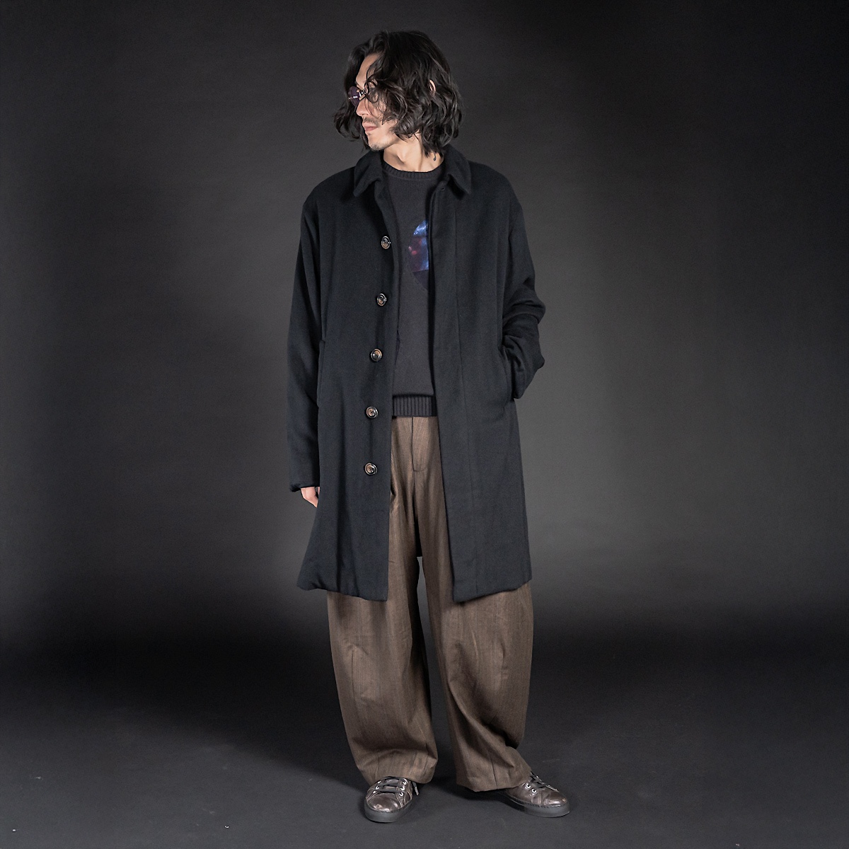 完成されたコート ジェフリー B.スモールのカシミヤワンサイズコート