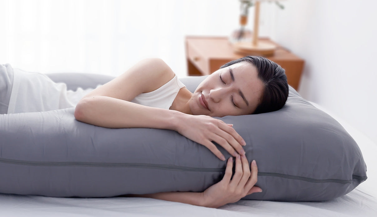 HUGMOTTI ハグモッチプレミアム グレー U字型 抱き枕 ハグモッチ