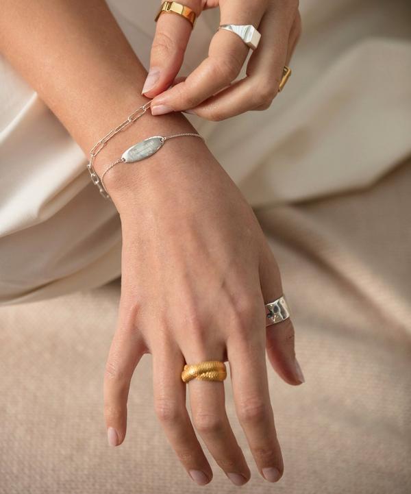 Monica Vinader 18ct Gold Plated Vermeil Silver Heirloom Woven