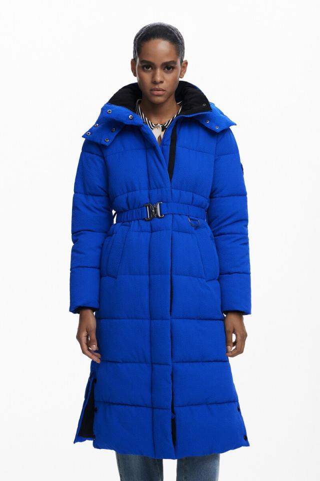 デシグアル（Desigual）/【5サイズ展開/XS/XL】ベルト付きロング中綿