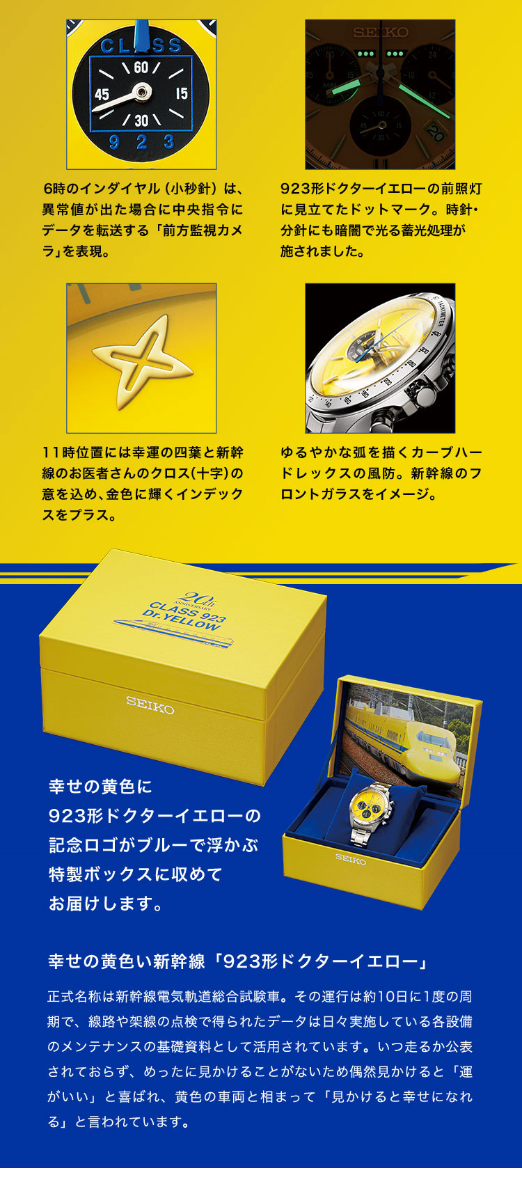 セイコー 923形ドクターイエロー 運行20周年記念ウオッチ／プレミアム