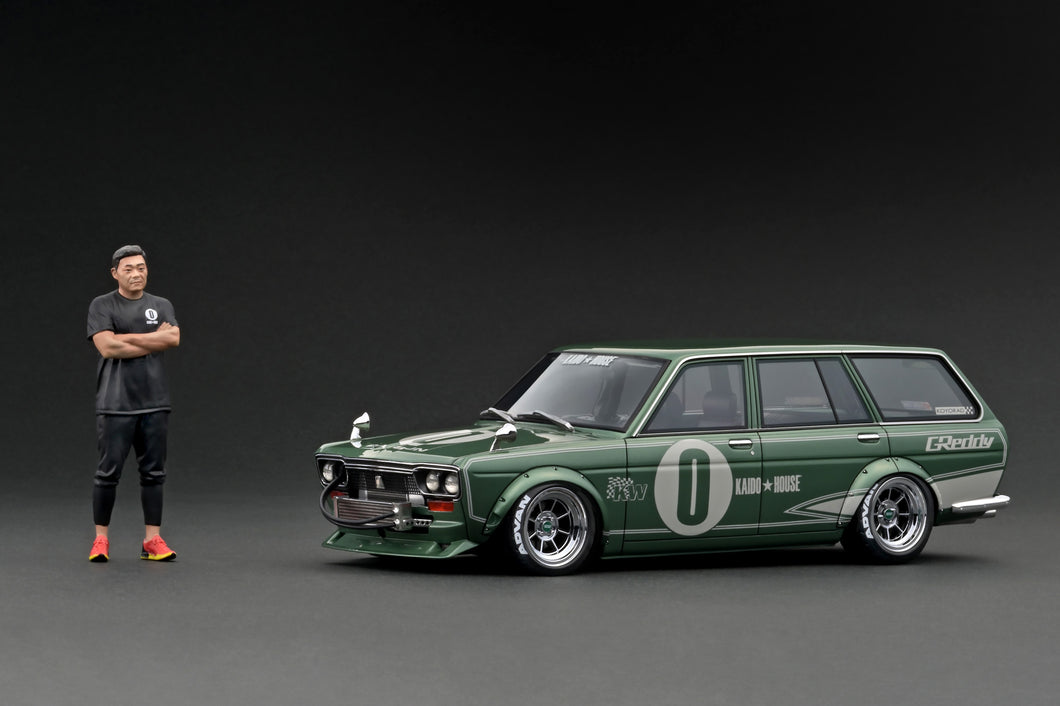 IG3148 Datsun Bluebird (510) Wagon Green Metallic With Jun Imai