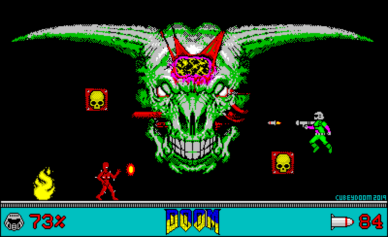 Retro Fan Art for Slayer Club, Based on ZX Spectrum but not